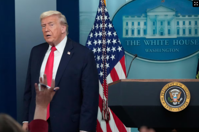 O presidente Donald Trump na Casa Branca, em Washington, na terça-feira, 20 de janeiro de 2026