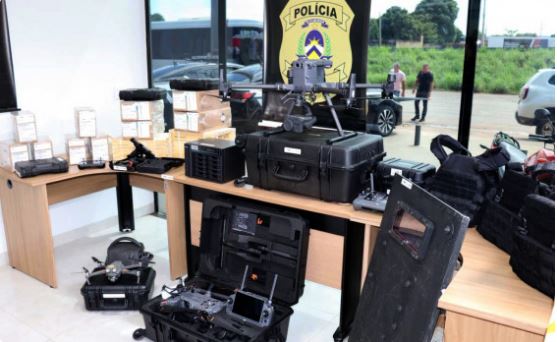 Drones, munições, coletes veículos e outros equipamentos foram adquiridos com os recursos - Luiz de Castro/Governo do Tocantins