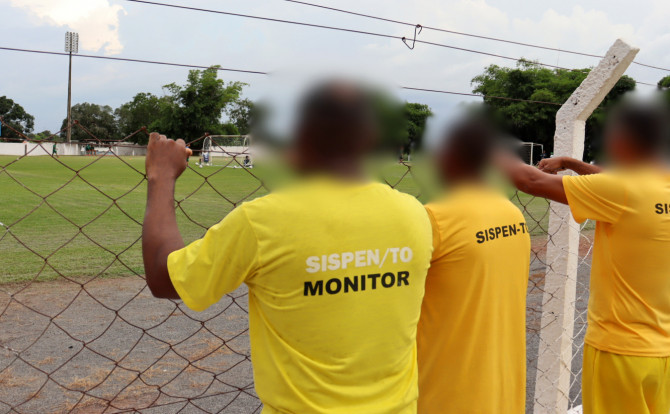 Seis custodiados da Unidade Penal Regional de Guaraí atuaram na reforma, divididos em duas equipes de trabalho 