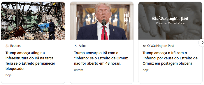 Ameaças recentes de Trump