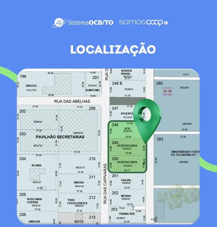 Localização na Agrotins 2026